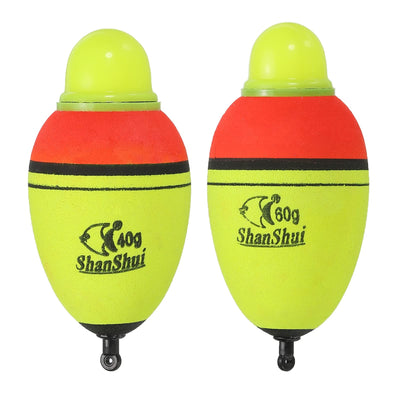 1.5oz 2.1oz Lighted Fishing Slip Bobbers, 1 Pack EVA Light Up Fishing Float for Night Fishing, Yellow