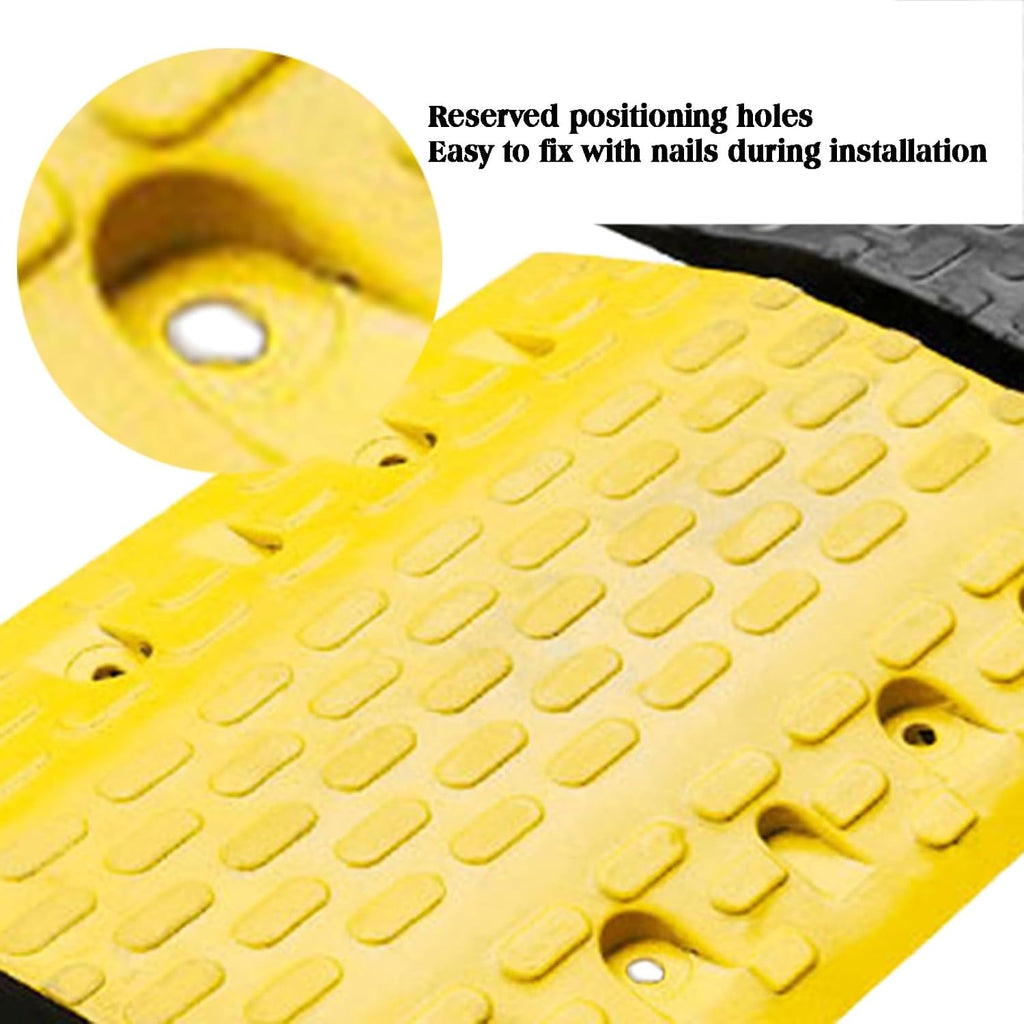 Rubber Speed Bumps,2 Pack Buffer,Industry Rubber Curb,with Screws Deceleration Equipment,Wheel Stop Stoppers for