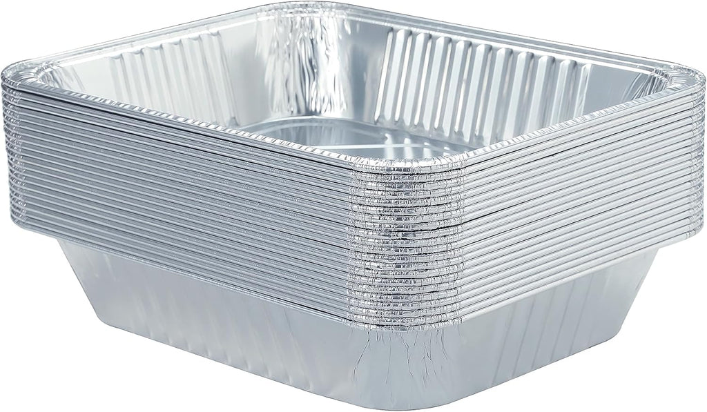 20pack Aluminum Pans,9x13 Disposable Half Size Foil Pans