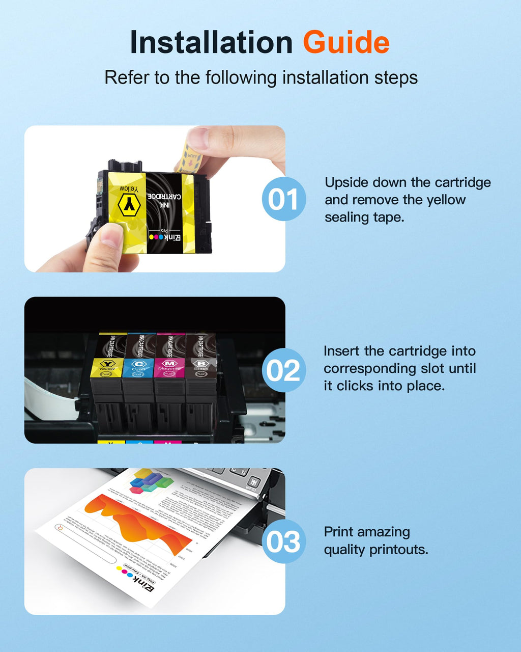 Remanufactured Ink Cartridge Replacement for Epson 252XL (5P)