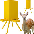 85lbs Deer Feeder,Weatherproof Deer Feeders with 4 Feeding Tray and 4-Leg Stand,Heavy Duty Metal Gravity Feeder for