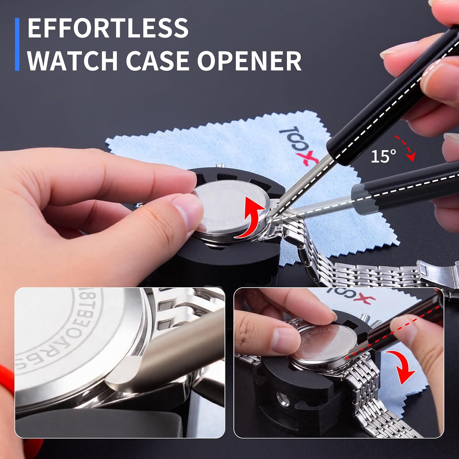 210 PCS Watch Repair Kits, Including Watch Battery Change Kit, Watch Case Opener, Link Remover, Spring Bar Tools
