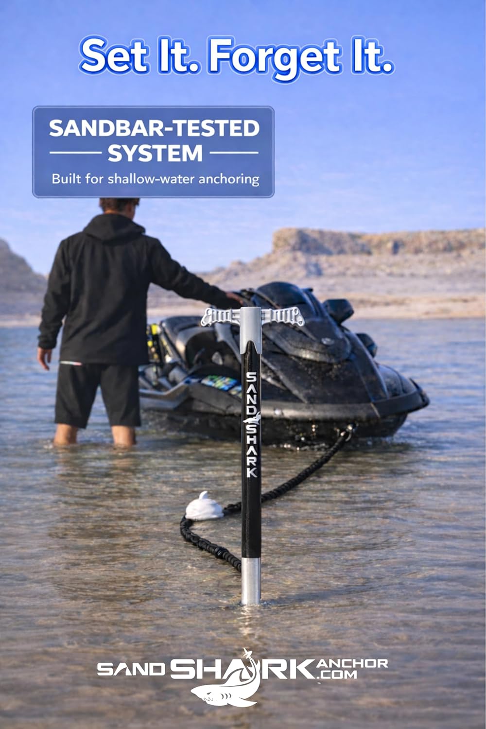 SandShark Premium Anchor Bungee Dock Line. Boat Accessories Anchor Line Absorbs Shock to Anchors and Docks