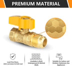 1PC HeSun 1/2" FIP x 1/2" OD Straight-Flare Gas Ball Valve(VALVE231-1)
