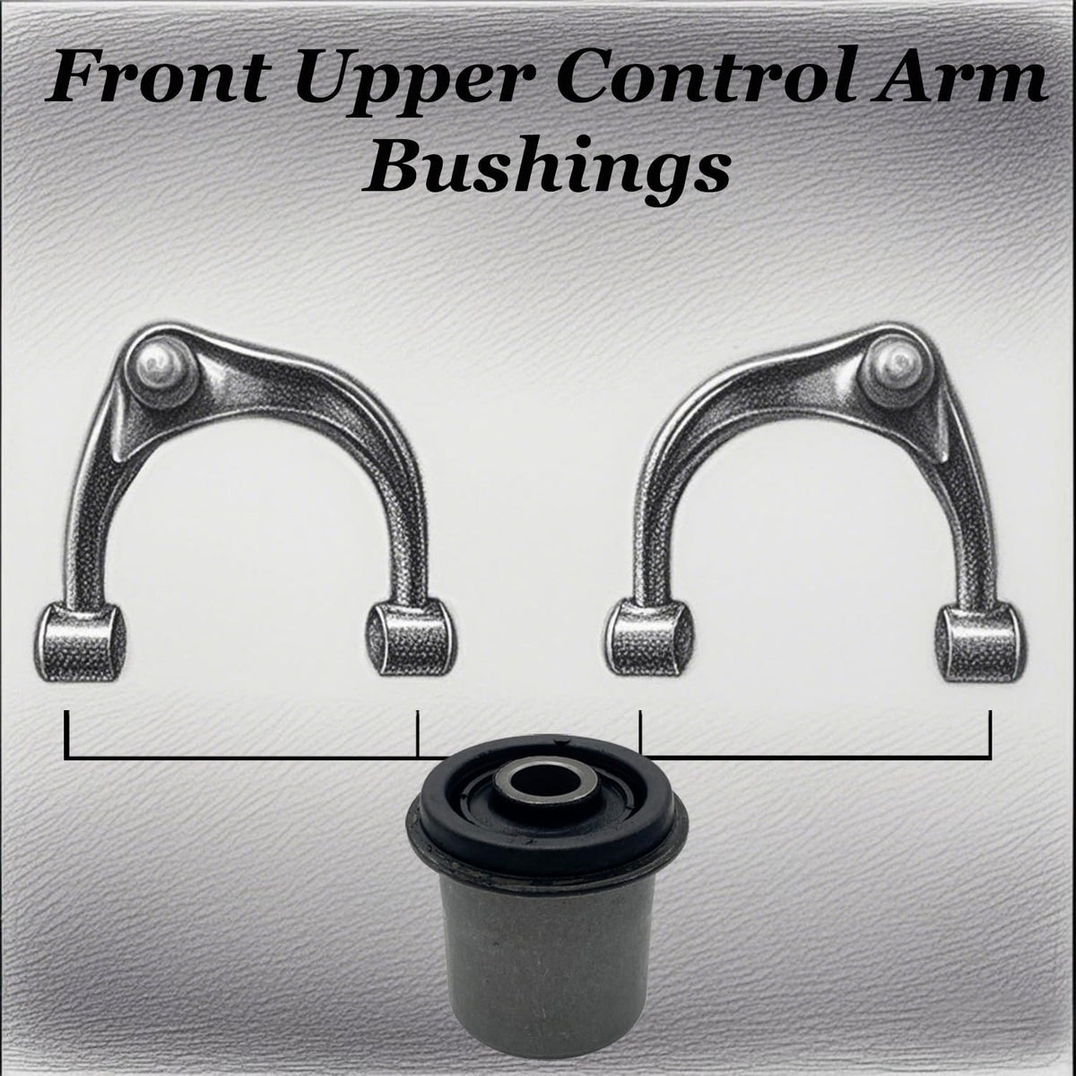 Cheriezing Front Upper & Lower Control Arm Bushing Kit, Set of 8