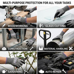 ANSI A6 Cut Resistant Work Gloves for Men Women, Nitrile Coated