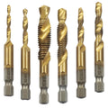 6-Piece Tap and Drill Set, M3, M4, M5, M6, M8, M10 Metric