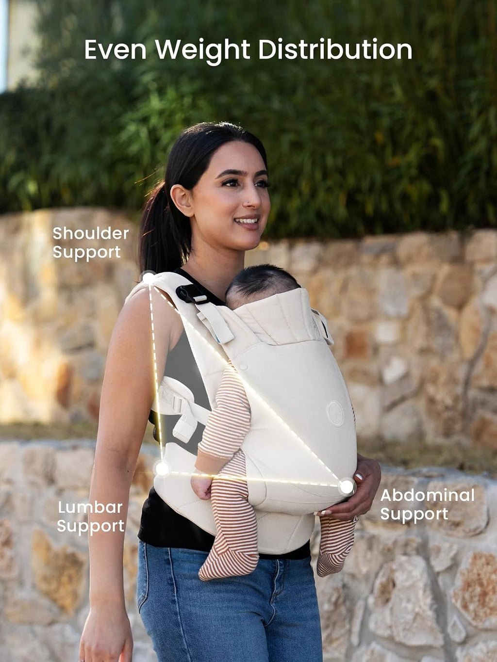 Baby Carrier, One-Click Release Clasp for Easy to Wear, Cozy Wraps Carrier Newborn to Toddler with Head