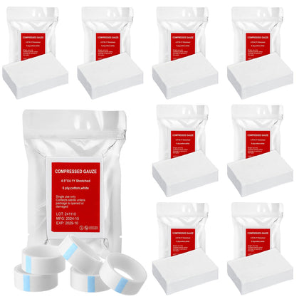 Z-Folded Compressed Gauze Hygienic Sealed 4.5" x 4.1 Yards, 10 Pcs