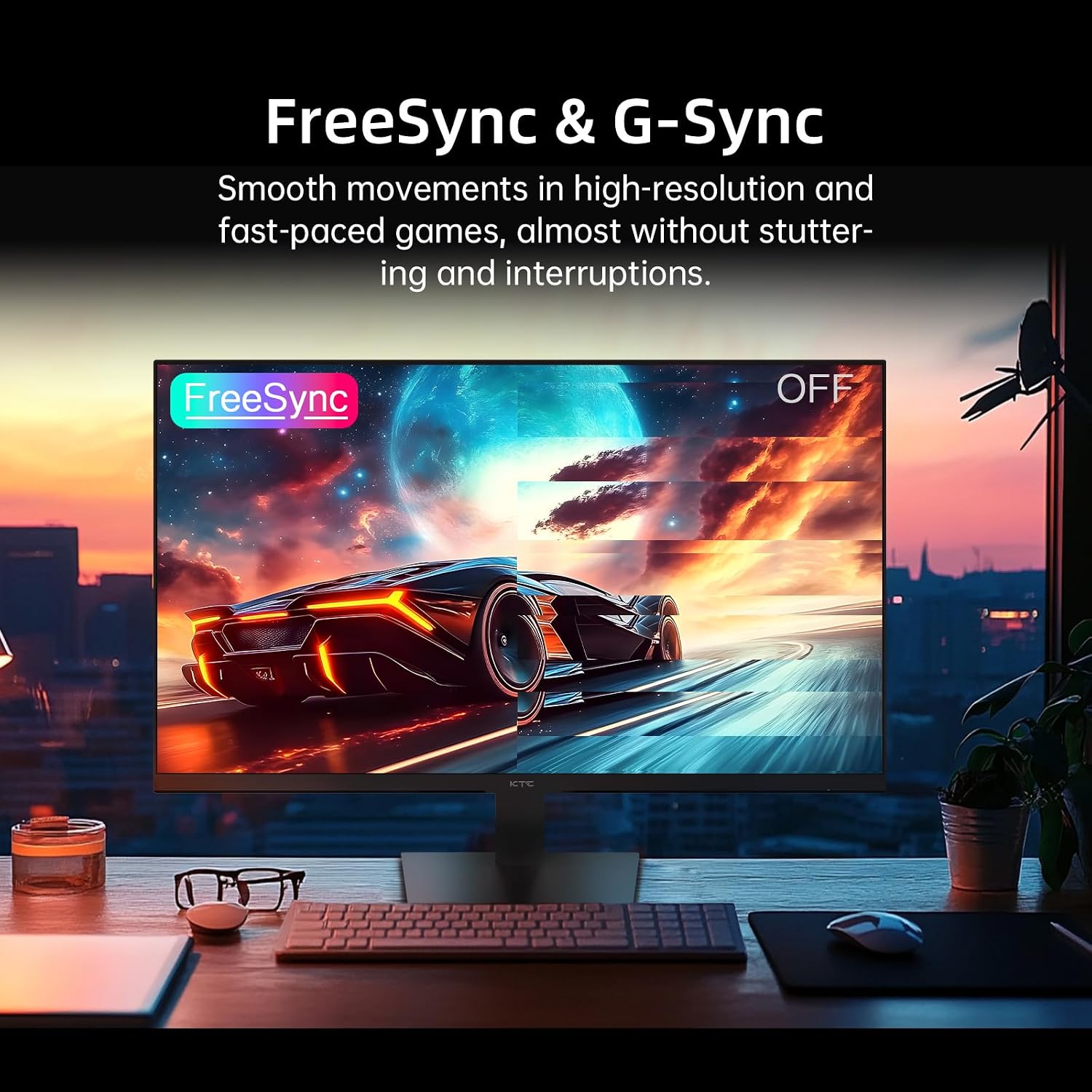 24 Inch Monitor 100Hz, FHD 1080P Computer Monitor, 4000:1, H24V27 | Frameless Design, 103%sRGB, HDMI VGA Port, Low