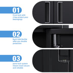 24" W Slim Metal Garage Storage Cabinet, Black