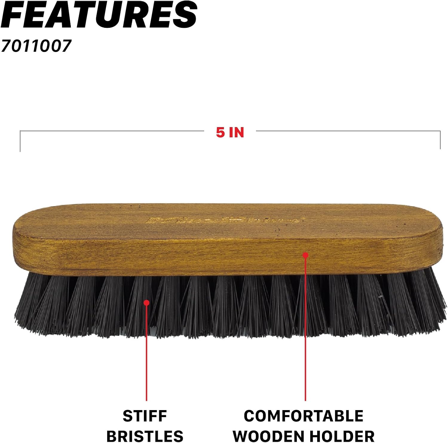 Universal Leather & Upholstery Brush – Soft Nylon Interior Detailing Brush for Leather, Vinyl, Fabric & Carpet