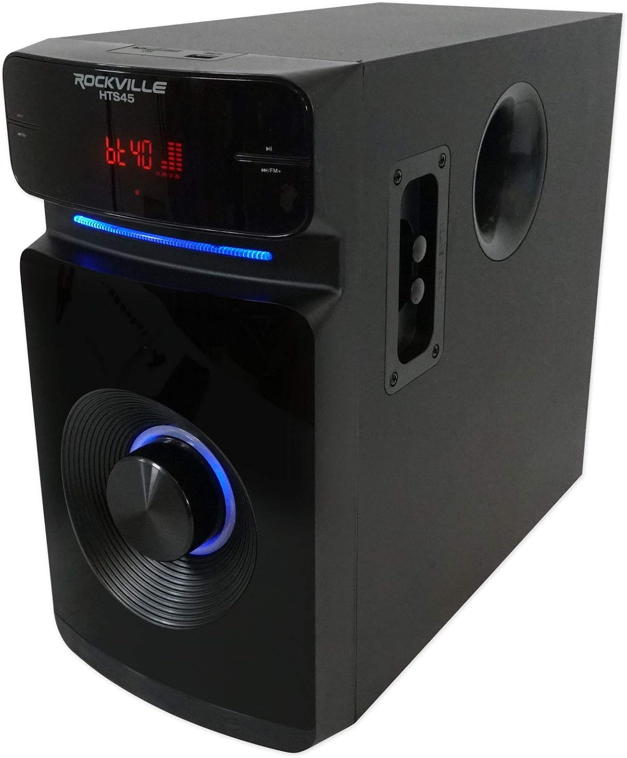 HTS45 5.1 Channel Bluetooth Home Theater Audio System | Subwoofer Included, USB/SD Playback, 2 Mic Inputs with Echo
