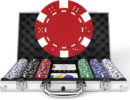 Poker Chip Set - Classic 300PCS Poker Set with Aluminum Case, 11.5 Gram Casino Chips for Texas Holdem Blackjack