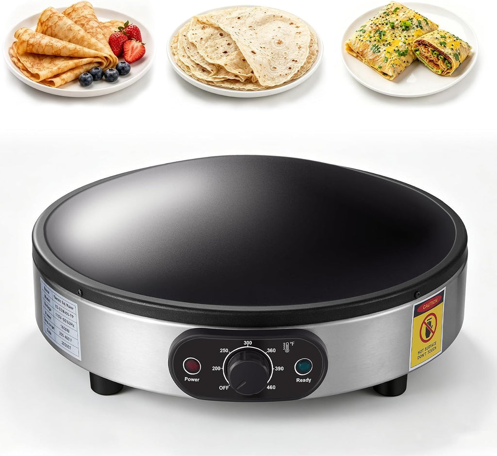 16-Inch Electric Saj Maker, 1600W Flatbread & Tortilla Griddle