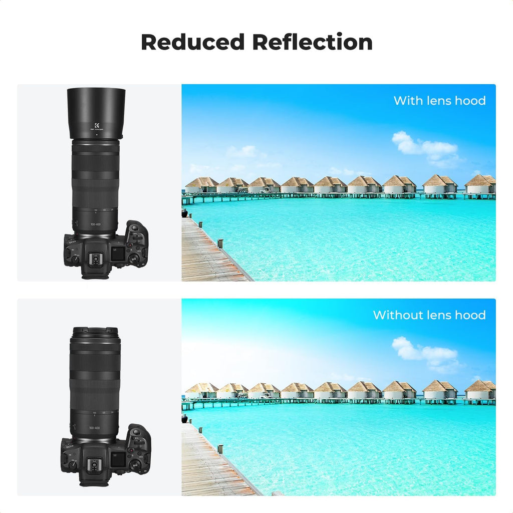 Lens Hood Replace of ET-74B Hood Fits 67mm Filters & Lens Caps | Compatible with Canon RF 100-400mm f/5.6-8 is USM