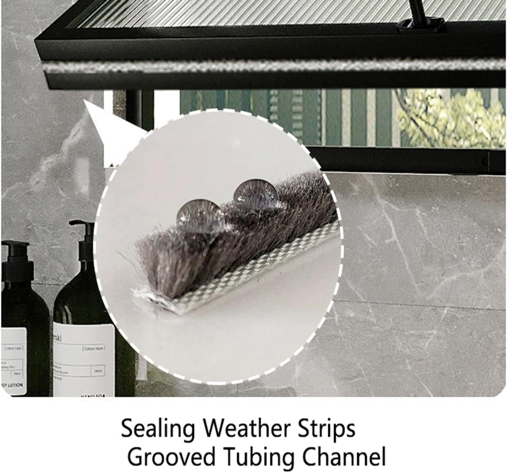 White Hopper Window for Basement/Playhouse/Kitchen/Warehouse Ventilation,Aluminum Alloy Flush Mount Replacement Metal