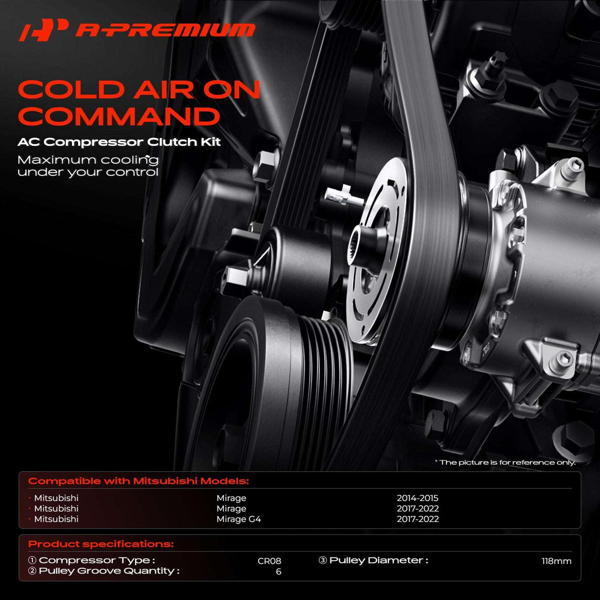 A-Premium Air Conditioner AC Compressor Clutch Kit