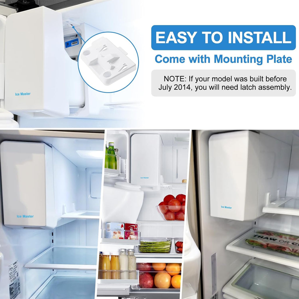 Upgraded RF23HCEDBSR RF23J9011SR RF24FSEDBSR RF22KREDBSR Ice Maker Ice Tray Compatible with Samsung Ice Maker Replacement DA97-14504C DA97-14504A Ice Container Samsung Ice Bucket Replacement Ice Bin