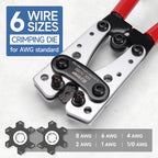 iCrimp Cable Lug Crimping Tool for Heavy Duty Wire Lugs AWG 8-1/0