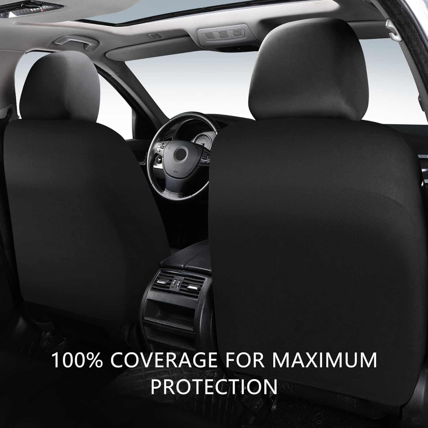 Car Seat Covers, Quilting Leather Seat Covers Full Set, Waterproof Faux Leather Automotive Seat Covers for Cars