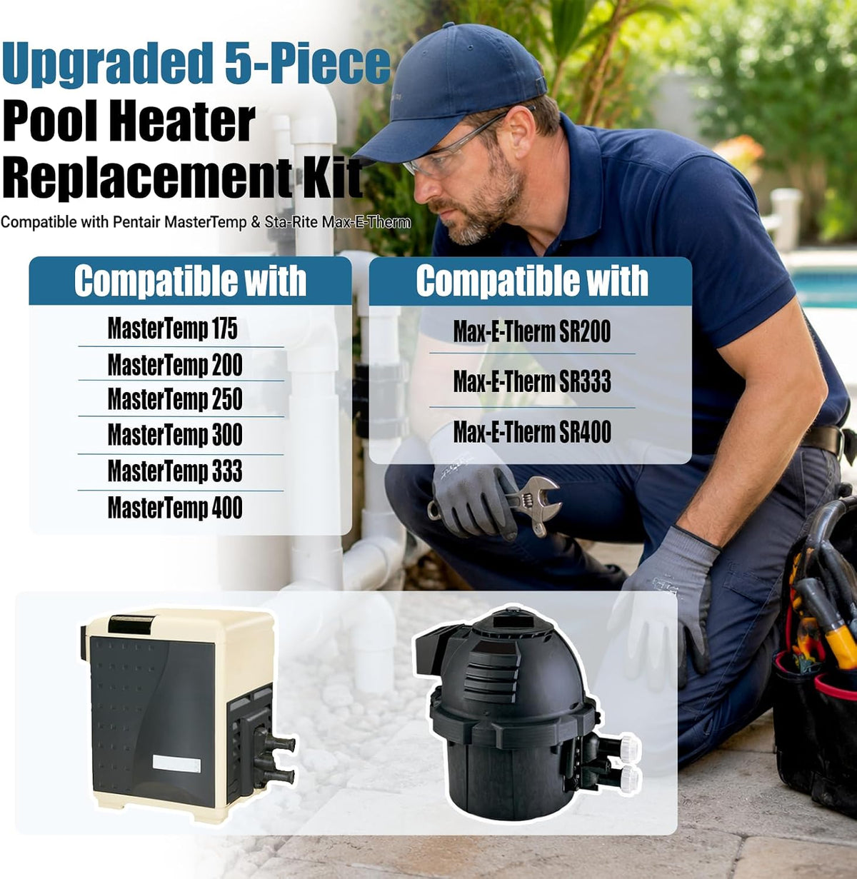 Pool Heater Repair Kit Compatible with Pentair MasterTemp Max-E-Therm