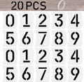 4 Inch Curb Stencil Kit 0-9 Address Number Stencil, 20Pcs Reusable 14 Mil Mylar Plastic Numbers Stencils with Masking