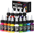 Tattoo Ink Set 14 Colors 0.5oz Vegan-Friendly Pigment Supplies