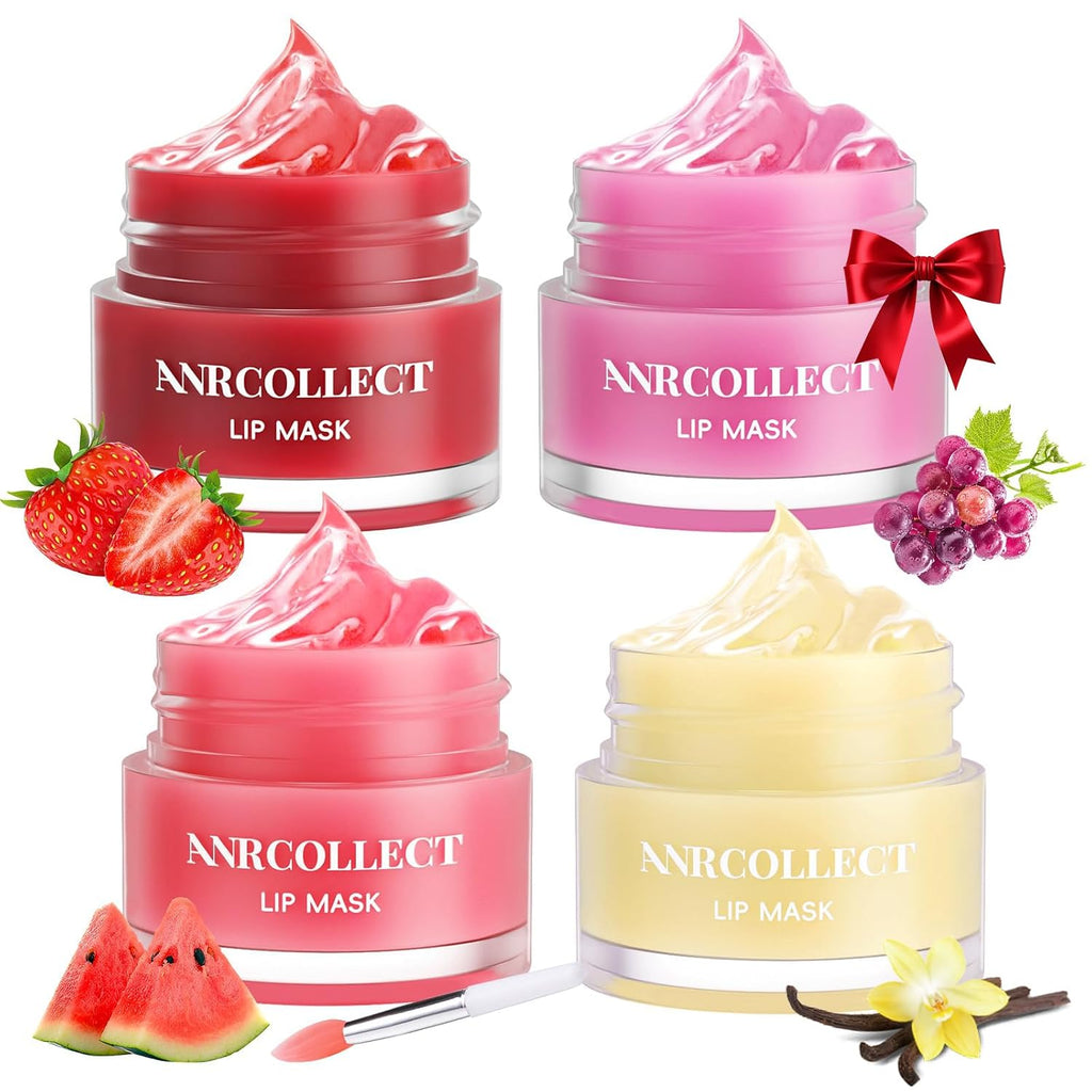 4-Pack Lip Sleeping Mask Overnight Lip Care and Treatment Set