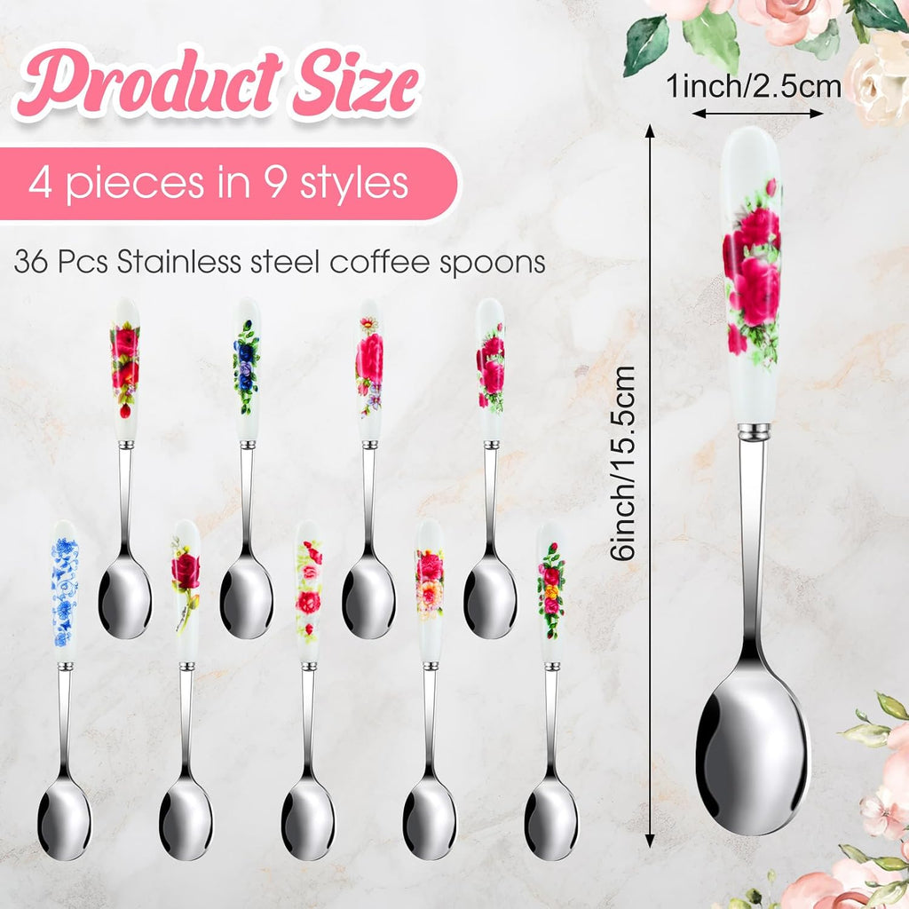 36 Pcs Ice Tea Spoon for Tea Party, for Small Coffee Stir Spoons Bar