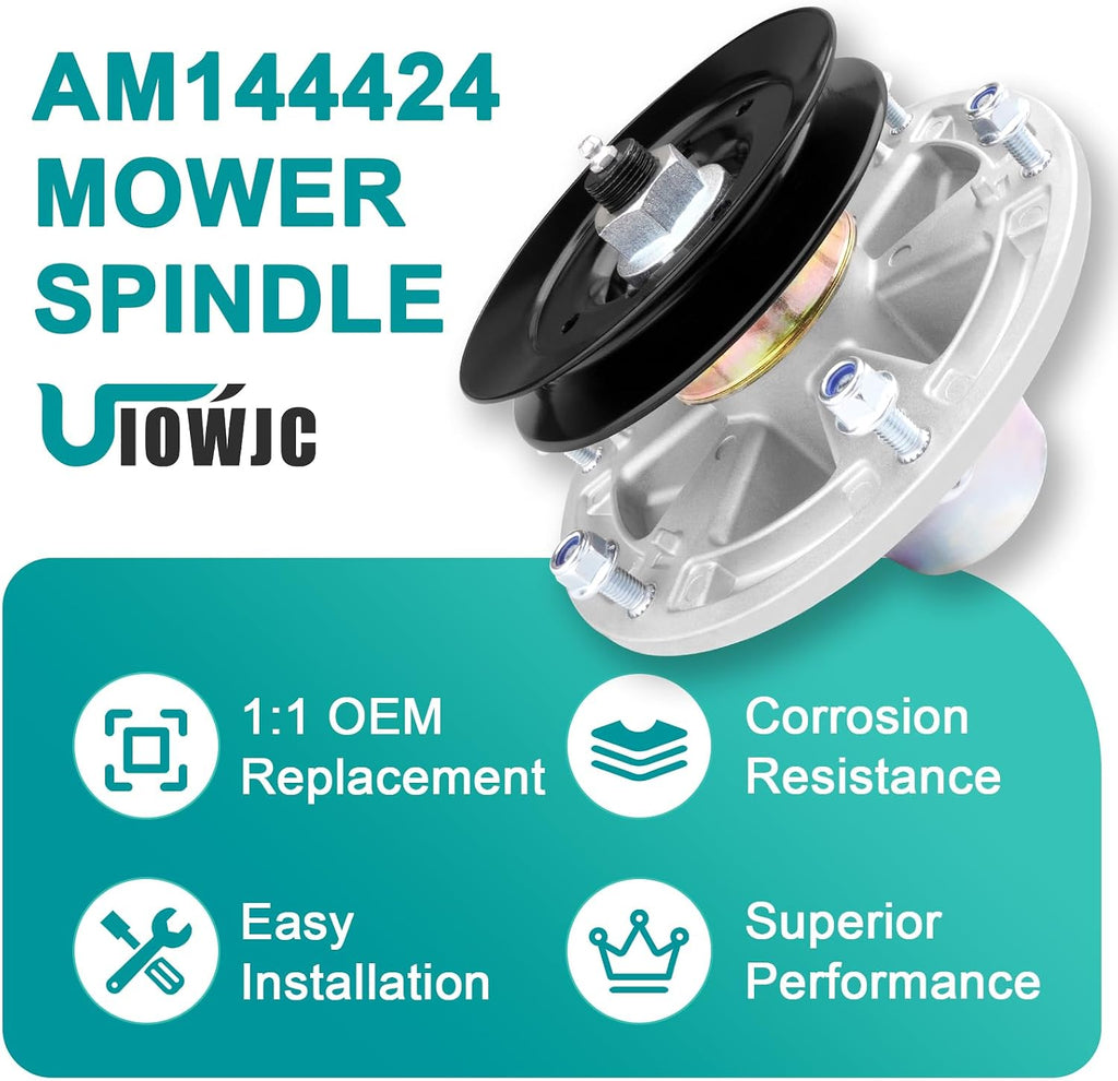 54 Inch Deck AM144424 Mower Spindle Assembly Compatible with John Deere ZTrak 54 Inch Deck X730 X738 X758 Z540R X710 Z655 X739 X940 Z625 Z535R X754 Replaces 1025 05381