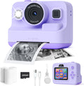 Instant Print Camera for Kids,2.4 Inch Screen Kids Instant Cameras, Christmas Birthday Gifts for Girls Age 3-12