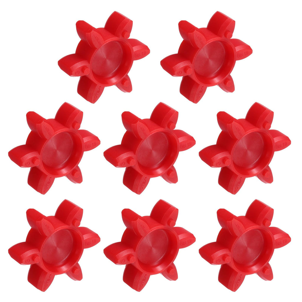 uxcell 8pcs GS19 Coupling Insert, Urethane Flexible Solid Type Jaw Coupling Center Insert for L-Jaw Couplings L-Jaw Couplers Set, Red