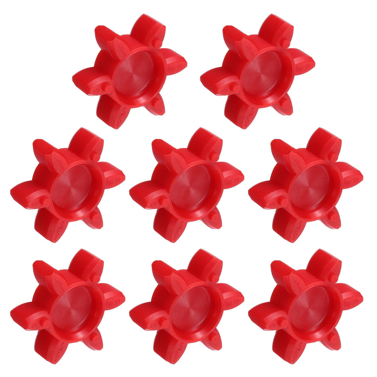 uxcell 8pcs GS19 Coupling Insert, Urethane Flexible Solid Type Jaw Coupling Center Insert for L-Jaw Couplings L-Jaw Couplers Set, Red