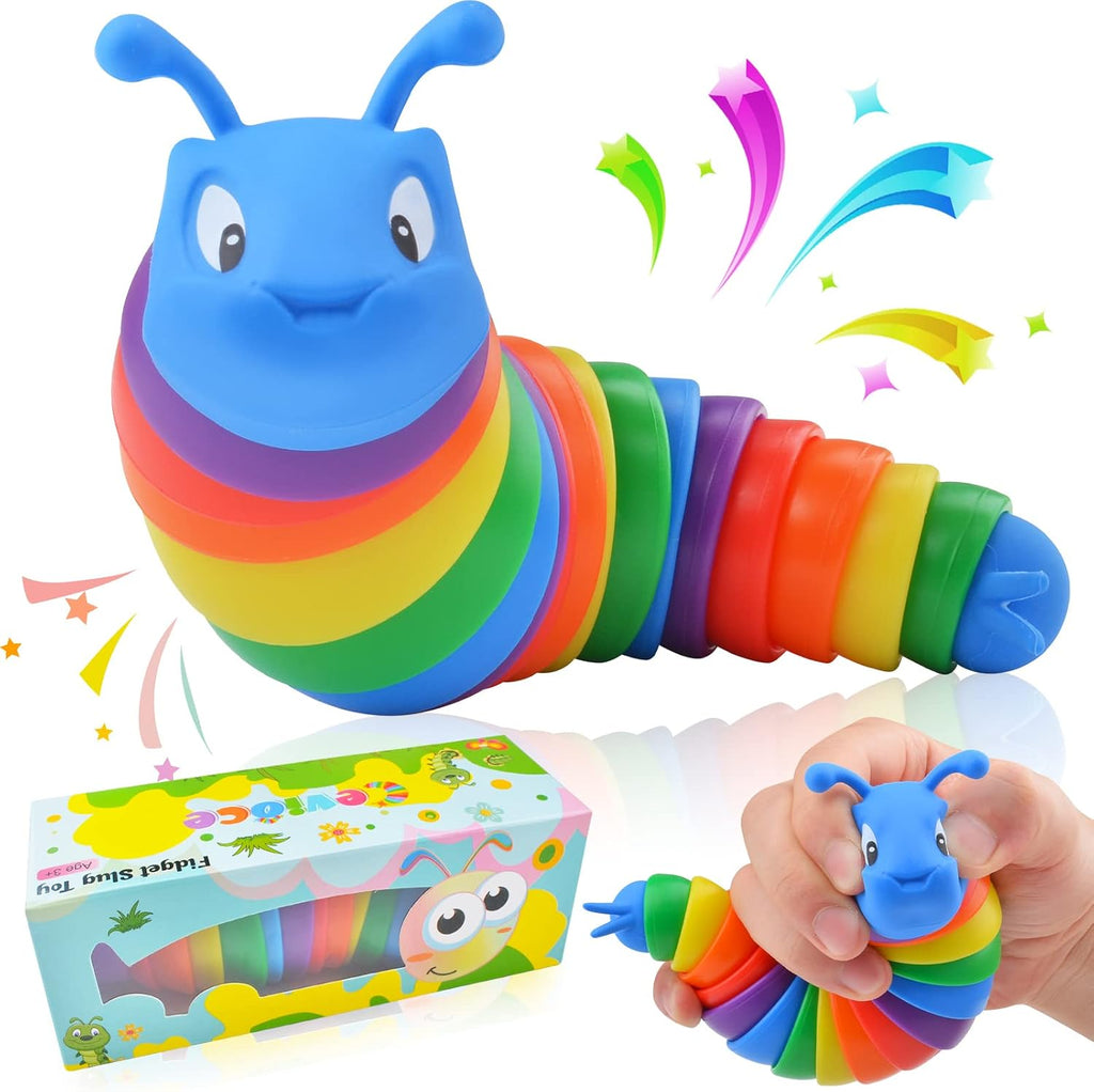 Fidget Slug Toy, Sensory Slug Fidget Toys for Kids & Adults, 1 PC Autism Sensory Toys for Children Toddlers, Toddler