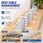 Multi-Cable Staples 200 Pack, White Electrical Wire Stackers, Steel Nails