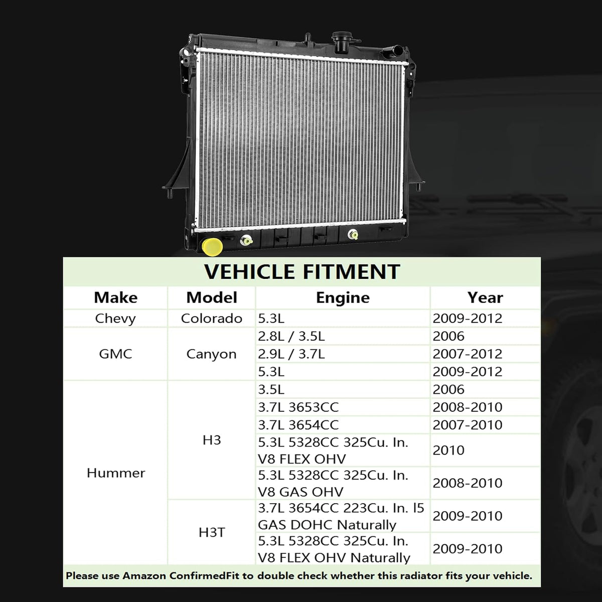 Radiator for 2009-2012 Chevy Colorado 2006-2017 GMC Canyon