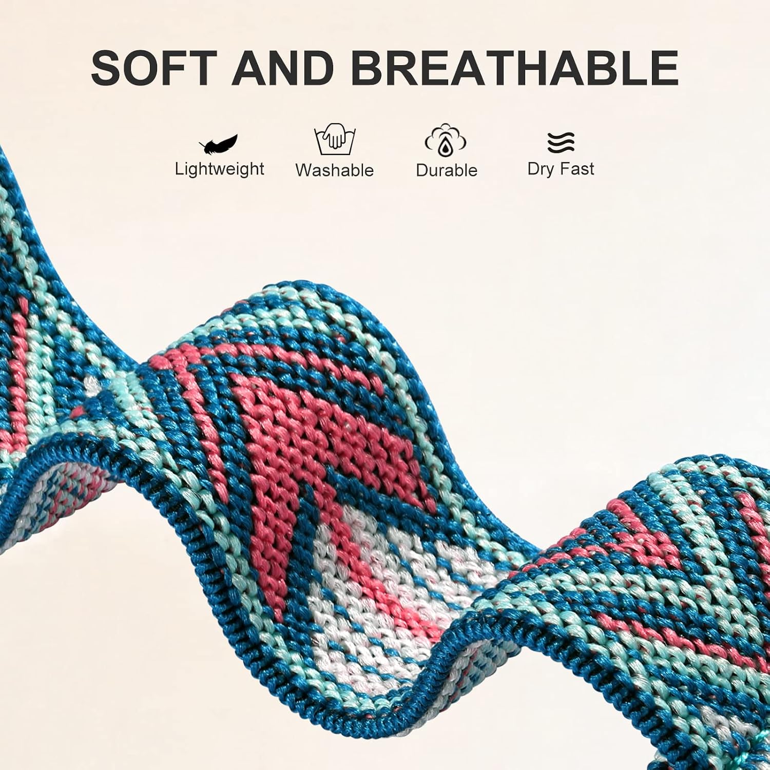 Stretchy Nylon Solo Loop Compatible with Apple Watch Bands 38/40/41/42mm for Women & Men, Adjustable Sport Elastic
