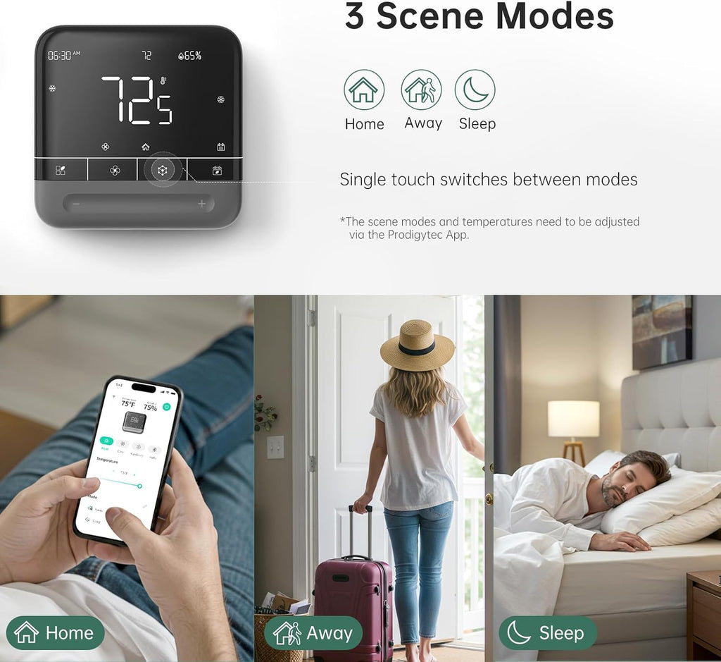Smart Thermostat for House with Room Sensor 7 Days Programmable | Energy Saving WiFi Thermostats, APP Touchscreen