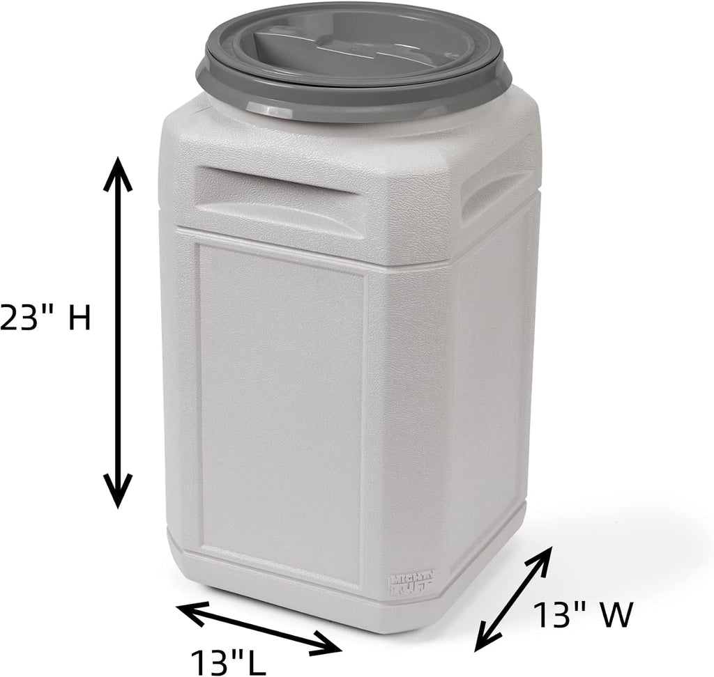 Airtight Dog Food Storage Container – 13 Gal, up to 54 lb Capacity – Cat and Dog Food Container with Twist Lid &