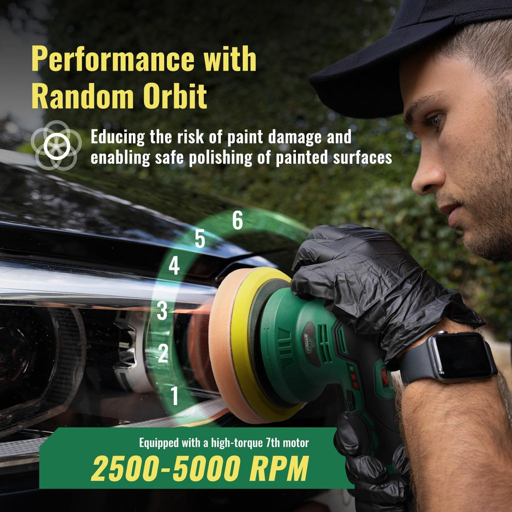S3 Cordless Car Polisher DA Buffer with 1pc 2.0Ah Battery