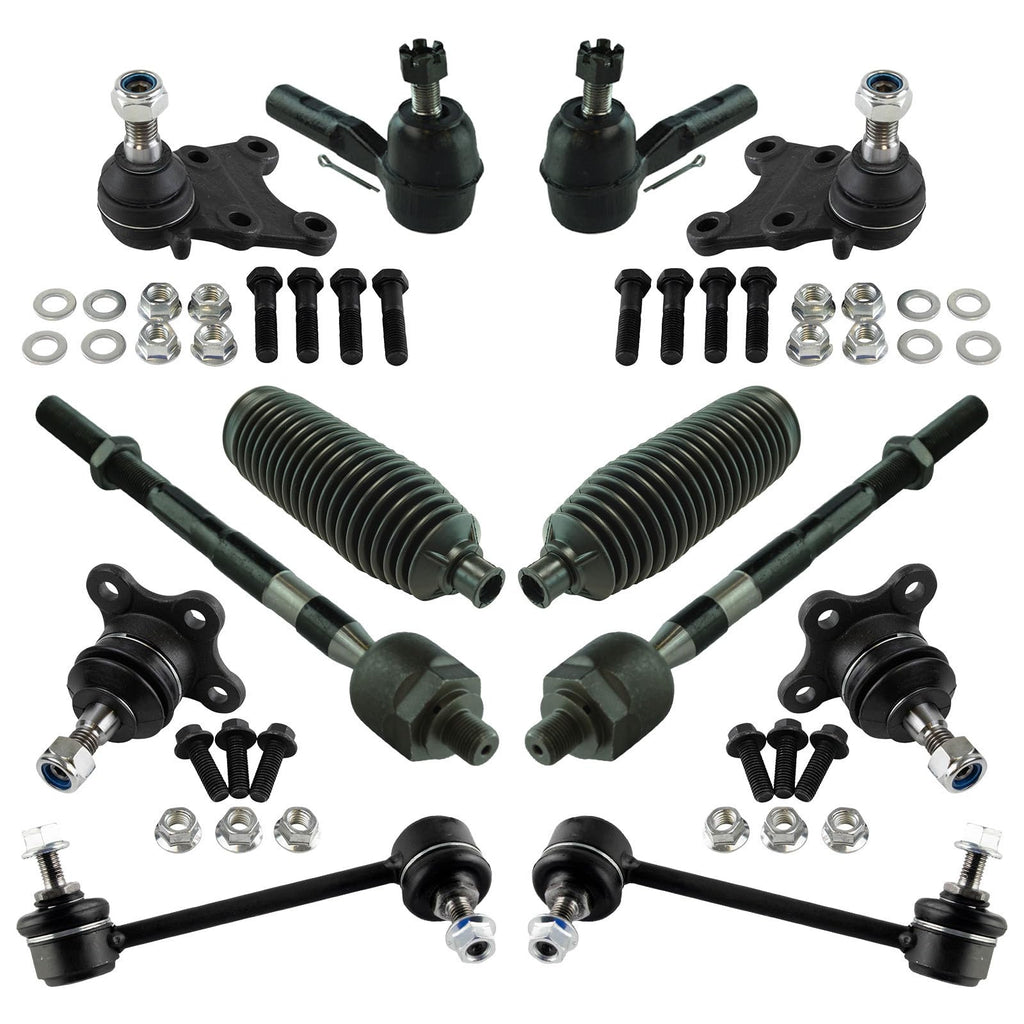 TRQ Front Steering & Suspension Kit Ball Joint Steering Rack & Pinion