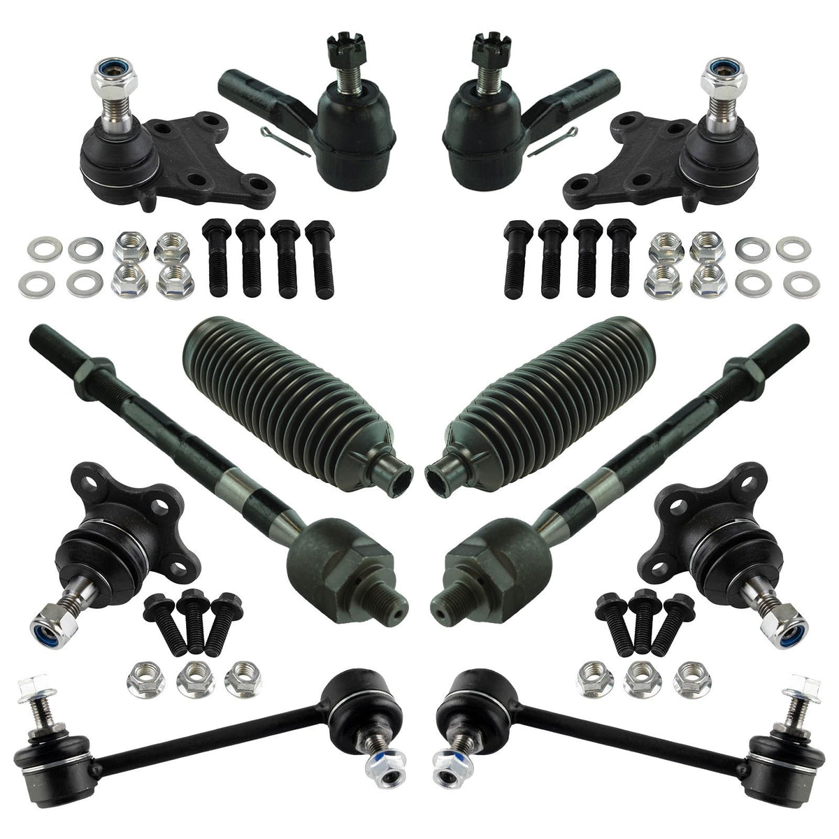TRQ Front Steering & Suspension Kit Ball Joint Steering Rack & Pinion