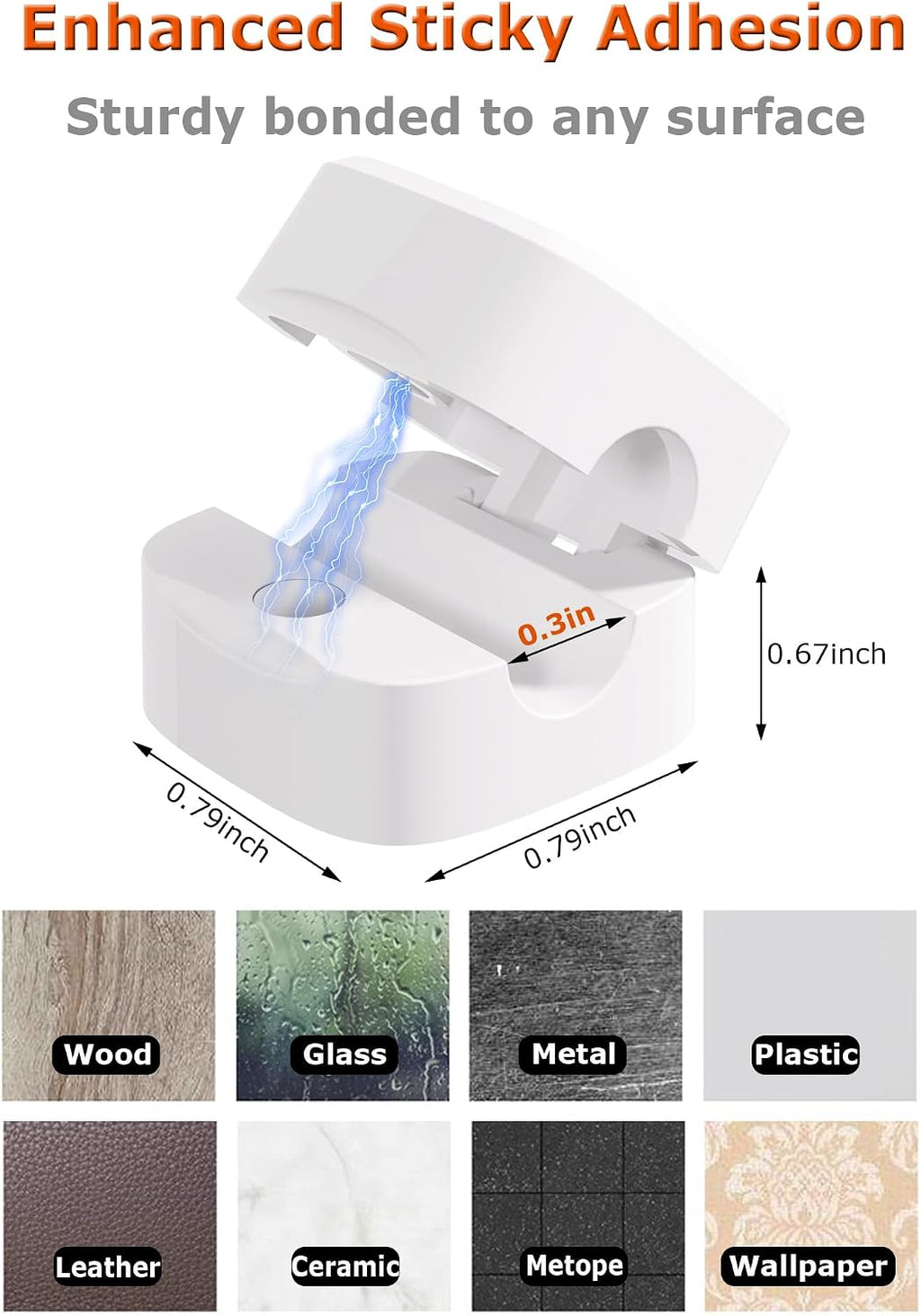 Magnetic Cable Clips, Adjustable Cord Holder Management, Adhesive Wire Keeper Organizer for Home Office Desk Phone PC