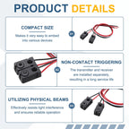 Rebower IR Break Beam Sensor, 3mm LEDs Through Beam Sensor 0-25cm