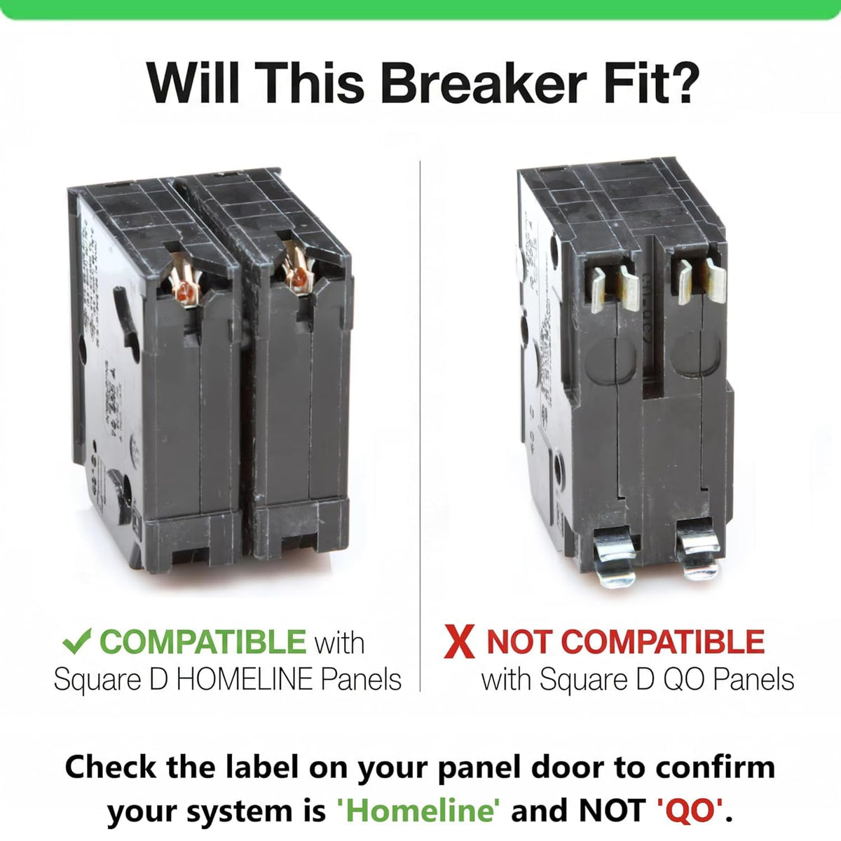 Genuine Square D HOM260 60 Amp Double Pole Circuit Breaker Kit
