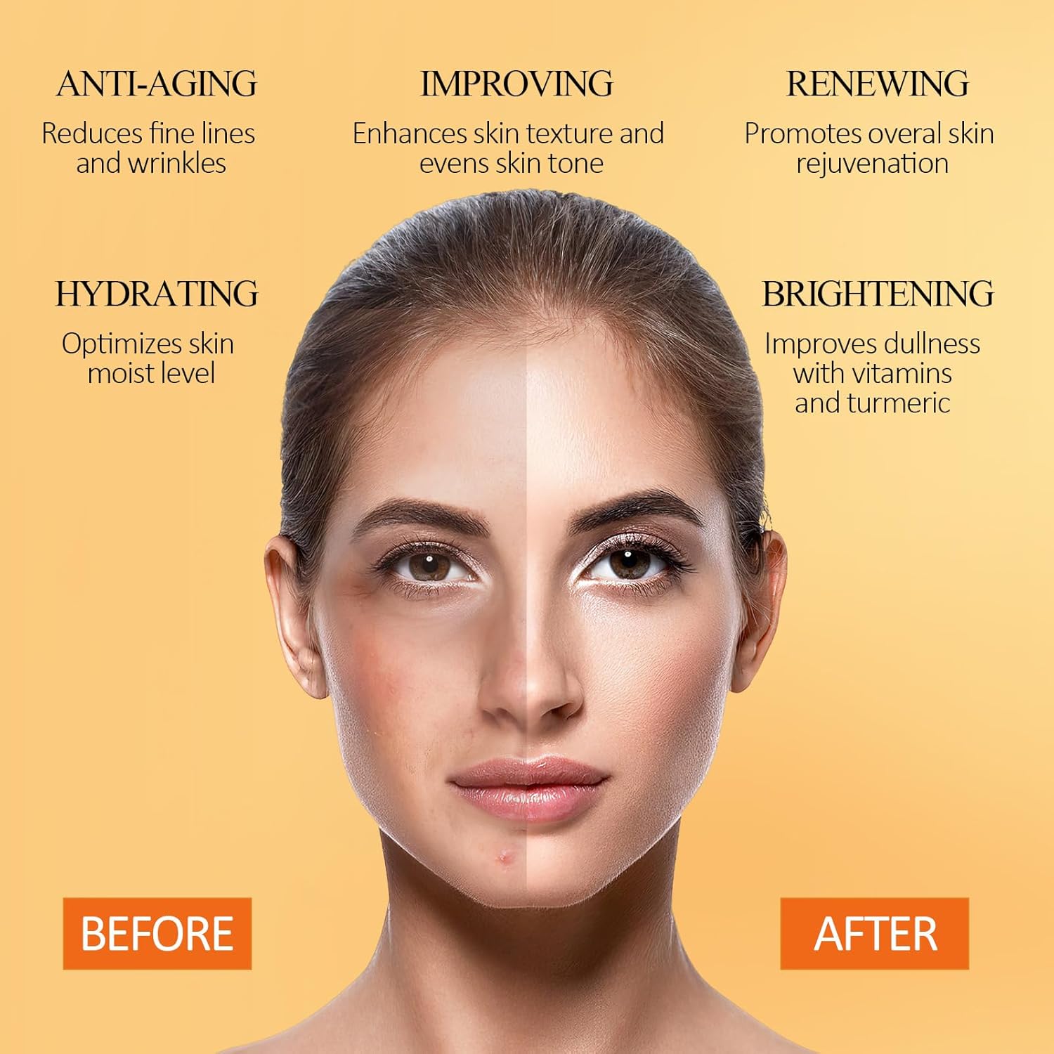 Turmeric Vitamin C Clay Mask with Kaolin Clay for Dull & Blemish-Prone Skin, Deep Cleansing Facial Mask, Face Masks