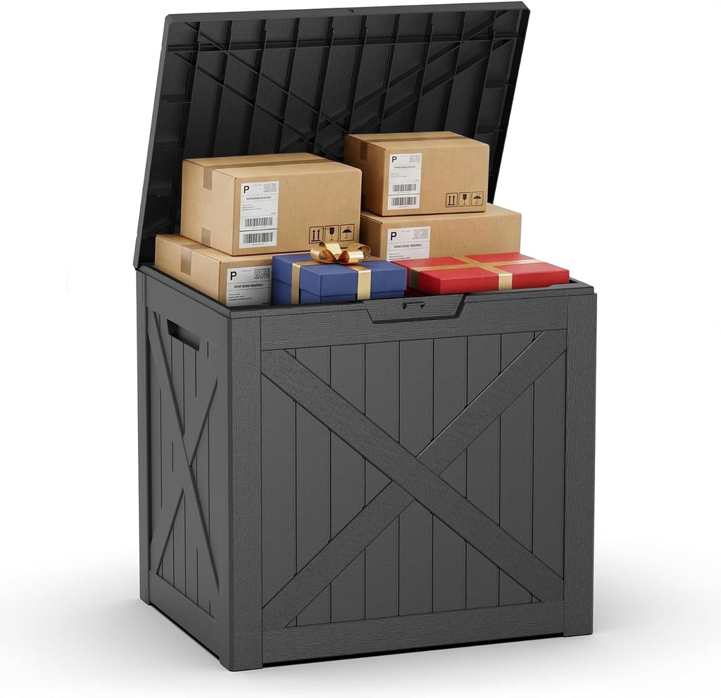 40 Gallon Outdoor Package Delivery Box with Lockable, Waterproof & Weatherproof Secure Parcel Drop Box for Porch