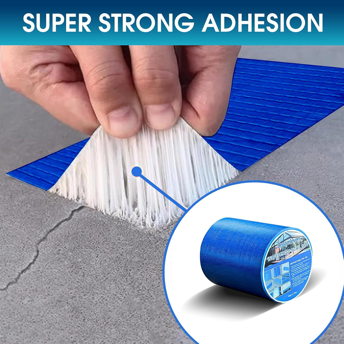 Blue Duct Tape Heavy Duty Waterproof 6 inch x16ft
