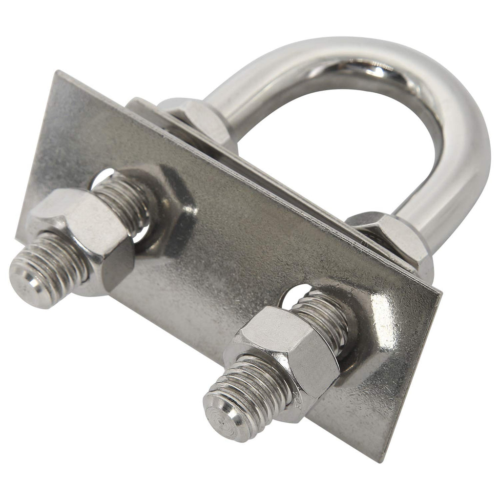 NovelBee 2 Pack 1/2" Stainless Steel U Bolt,4-1/4" Stern Bow Eye for Boat
